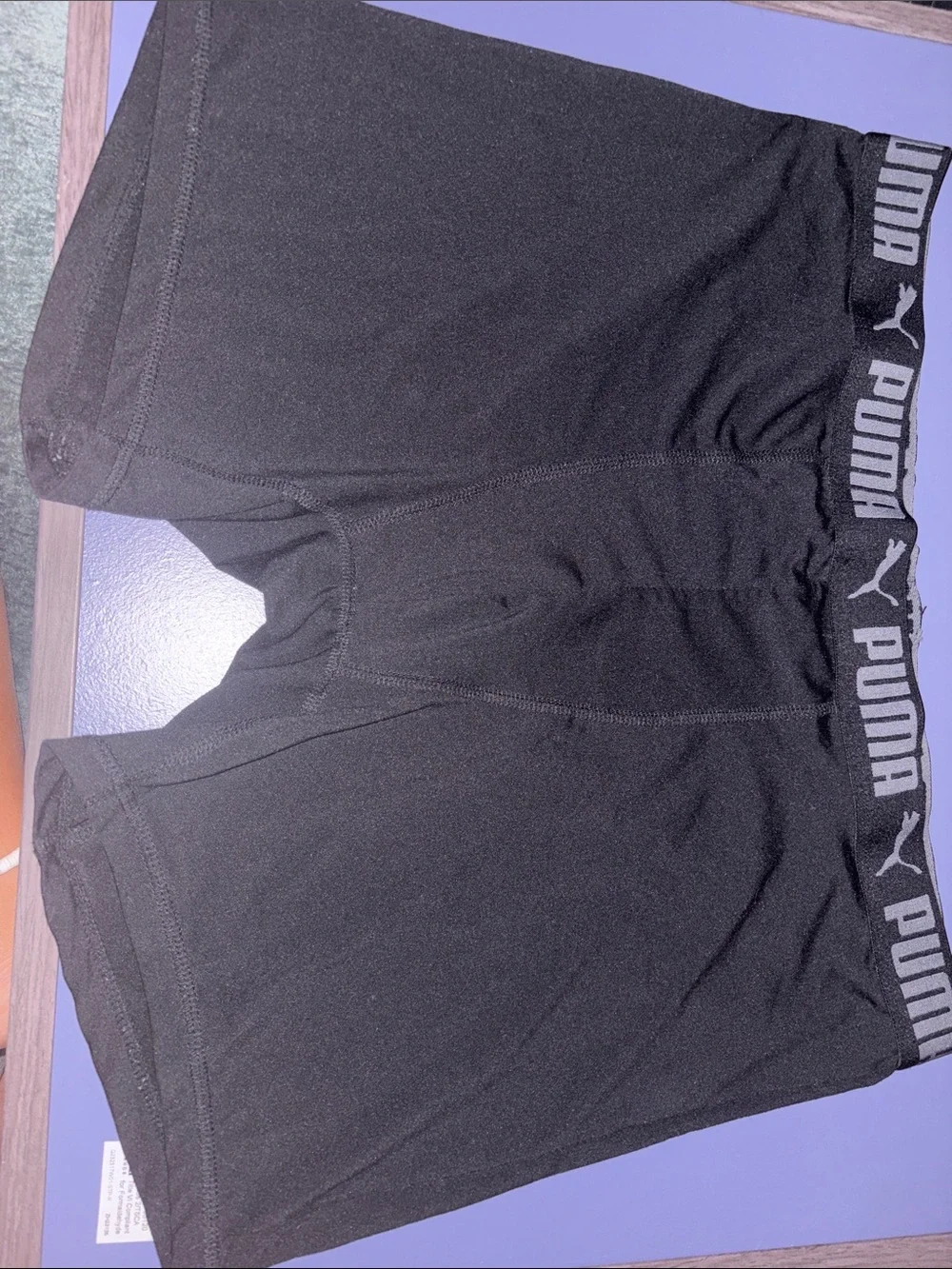 Puma Black Athletic Briefs with White Logo